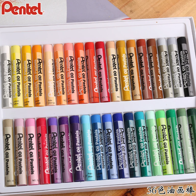 Pentel Oil Pastels Set Artist 50 Assorted Color Set (PHN-50) Non