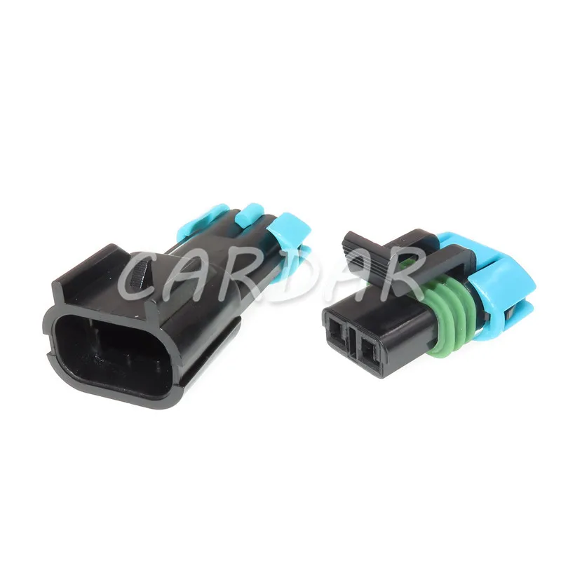 

1 Set 2 Pin 15300027 15300002 Weather Pack Waterproof Auto Fan Socket Automotive Wiring Connector