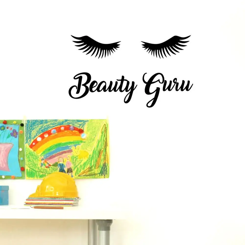 Буквы ресницы диван задний план стены стикеры DIY дома гостиной спальни Декор
