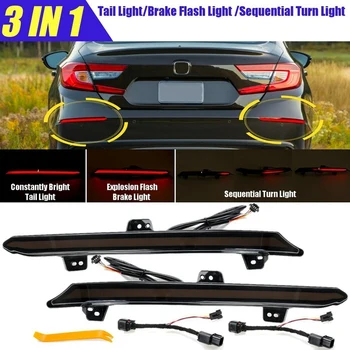 

Rear Bumper Fog Lights for Honda Accord 10 10Th 2018 2019 2020 Multi-Function LED Brake Light Lamp Turn Signal Reflector