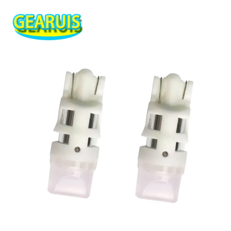 

100pcs T10 3D flood fog lens 29*11*9mm 20MA 3 smd 2835 W5W 168 194 Bulb Car Reading lamp Auto 12V White Amber red