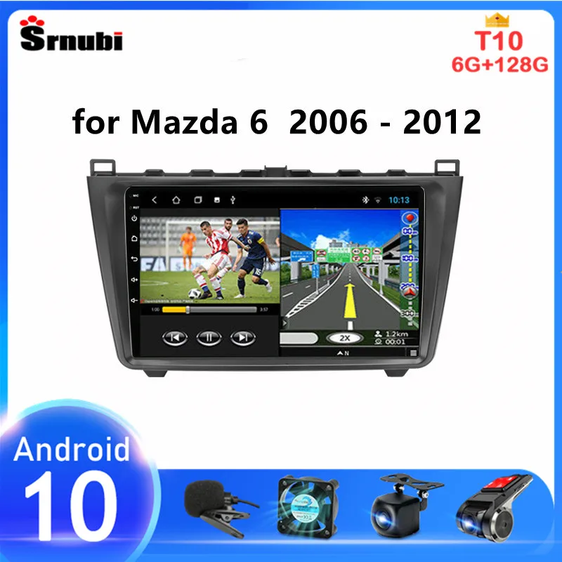 Автомагнитола 2 Din на Android 10 0 для Mazda 6 Rui wing 2006-2012 мультимедийный