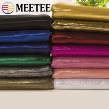 1pc Meetee 100*160cm Polyester Golden Flashing Strip Knitted Gilded Fabric DIY Sewing Dress Pants Light Stage Costume ClothFA307