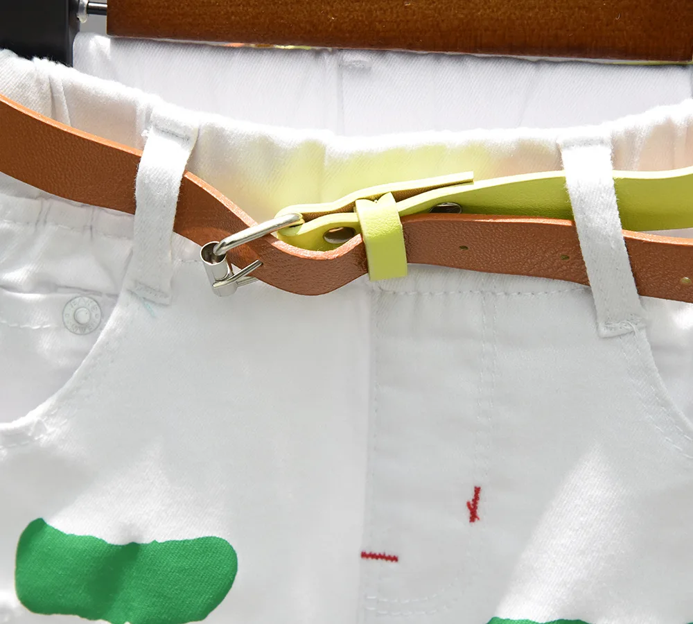 Zhao Overflow Childrenswear Summer Children New Style Stripe Short Sleeve Aa503 with Bermuda Shorts Aq851