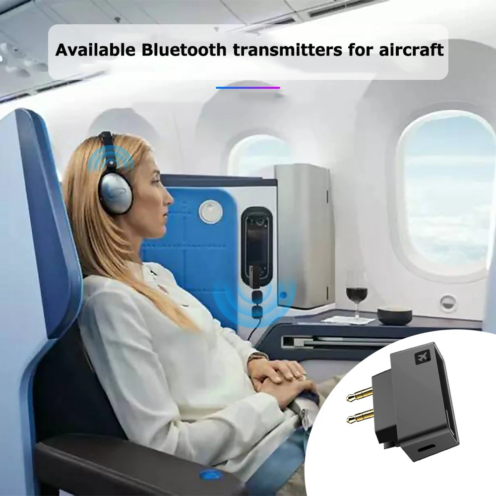2020 Bluetooth 5 0 передатчик беспроводной авиационный аудио адаптер для Airlines Inflight