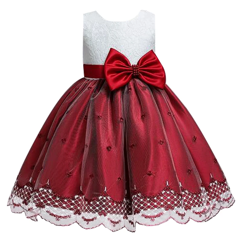 

Baby's first birthday party screen three dimensional gradient flower dress new Christmas festival dance party baby princess dres
