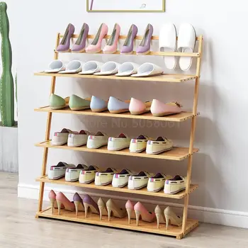 

Shoe rack multi-layer simple space-saving home dormitory economy door small shoe cabinet solid wood rack
