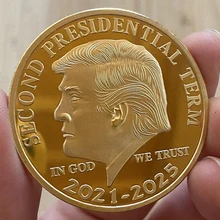 США Дональд Трамп Золотая памятная монета «во второй президентский срок 2021-2025 В Бог мы доверяем» коллекционные монеты США Дональд Трамп Золотая памятная монета «во второй президентский срок 2021-2025 В Бог мы доверяем» коллекционные монеты