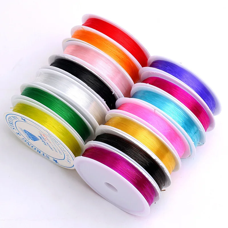 

1Roll Colorful Crystal String Elastic Beading Wire Stretchy Clear Cord Fish Cord For Jewelry Making DIY Bracelet Thread Findings