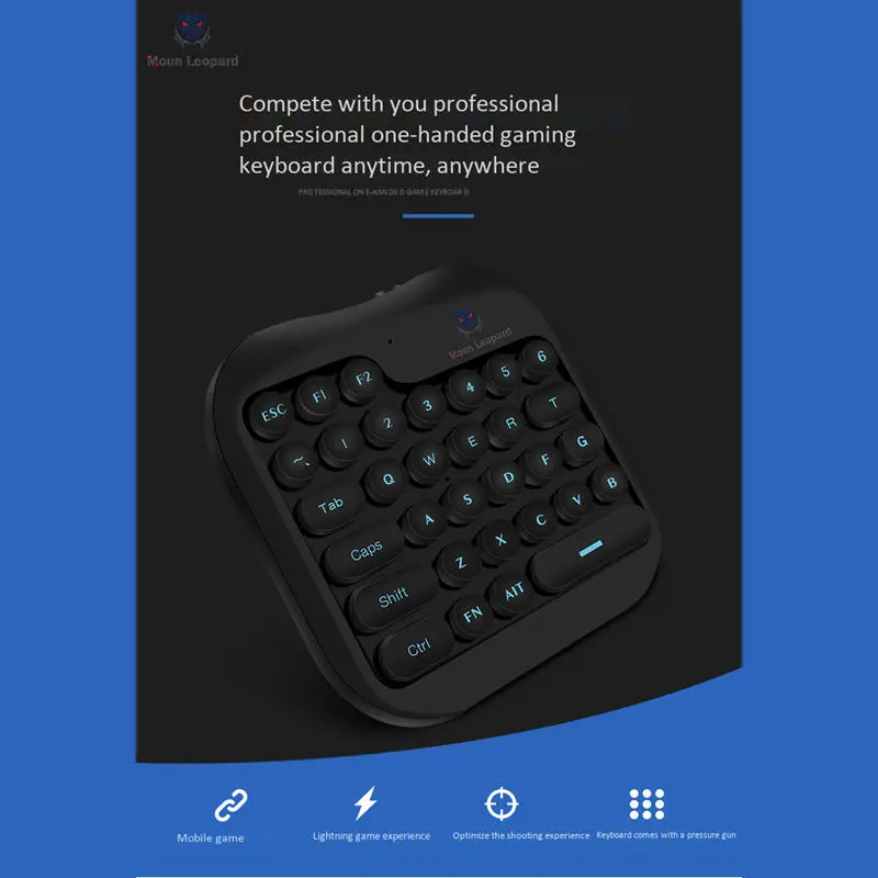  for PUBG Games for Android Mobile Phone MEMO Single Hand Mechanical Keyboard Suspension Converter C