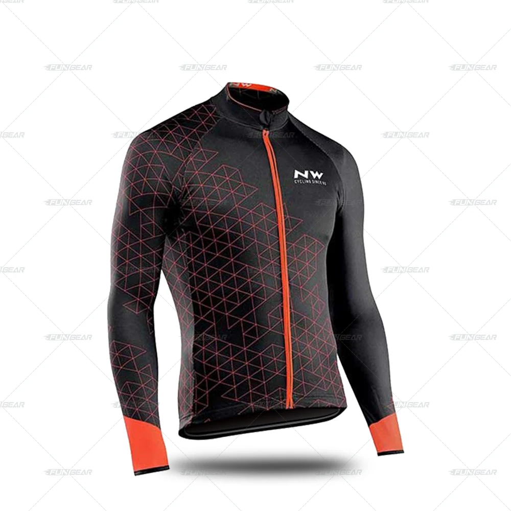 JERSEYS Ropa Ciclismo Invierno зимняя велосипедная одежда, Майки для велоспорта, комплект Northwave, теплая флисовая одежда с длинным рукавом для MTB, Мужская одежда, Майо - Цвет: JERSEYS