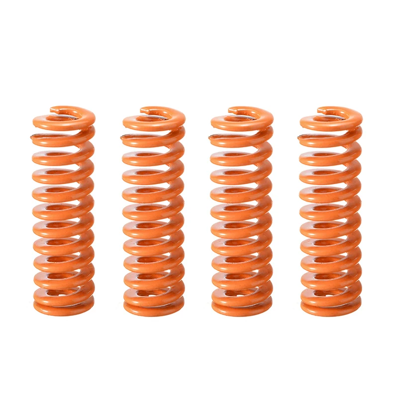 4Pcs High Quality Flat Bed Spring Stiff Flat Ended Compression Springs For Creality Ender 3 Pro CR-X CR-10 S 3D Printer Part 5 10 pcs heated bed springs die light load compression spring diy extrusion spring for 3d printer cr 10 10s s4 ender 3 mk8