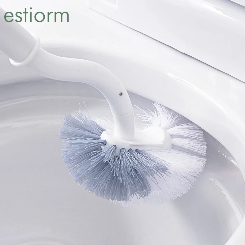Toilet Brush With Holder set Soft Bristle toilet brush wall mounted  bathroom cleaner cleaning brush wc brush Deep Cleaning