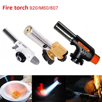 

1 Pcs Gas Welding Torch Adjustable Lighter Torch Automatic Flamethrower for Cooking BBQ Soldering 920/807/M60