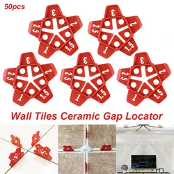 Carreaux muraux en céramique, localisateur de trous, artefact croix système de nivellement de carreaux, outils de Construction de sol, 1/1.5/2/2.5/3mm 50 pièces 