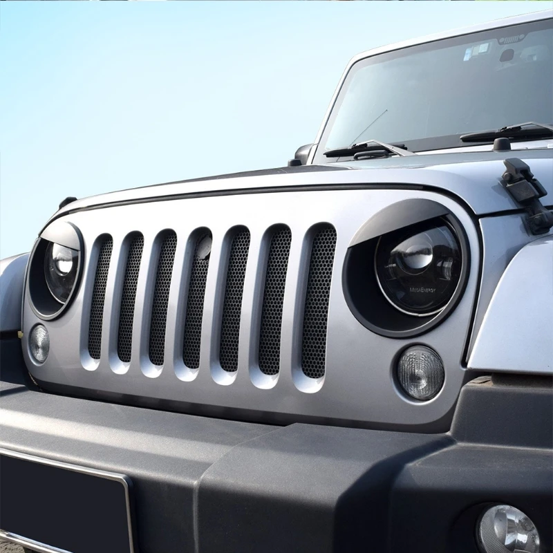 Wrangler JK JKU 2007- каркасы фонарей Замена автомобиля фары переднего света Angry Bird стиль накладка ABS для Jeep