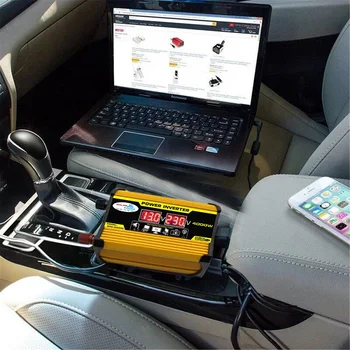 

4000W Digital Car Inverter 12V To 220/110V Modified Sine Wave Inverter Voltage Converter + Lcd Display Car Home Appliances
