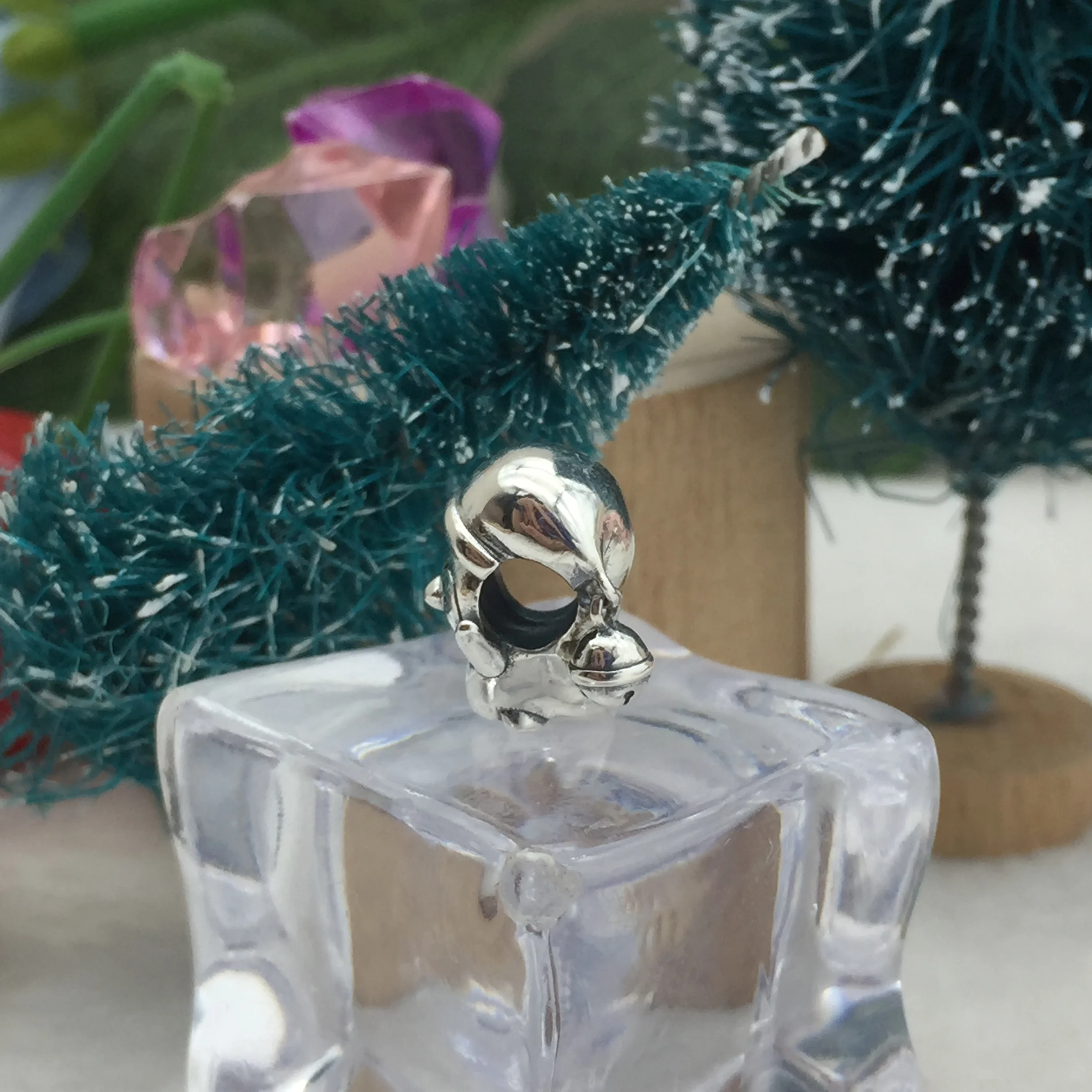 Предпродажа зимние Рождественские украшения 925 пробы серебряные сани собака Санта Клаус подарок дом Пингвин медведь коала Шарм Бусины