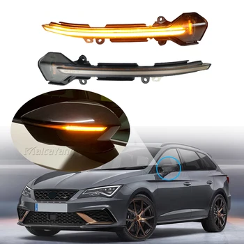 

2 Pieces Dynamic Blinker Turn Signal Mirror Indicator light LED For Seat Leon III Mk3 5F 2013-2018 Ibiza KJ Mk5 V Arona 17-18