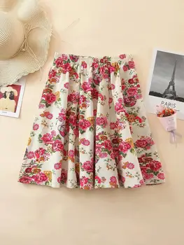 

Women 2020 Fashion Bohemian Floral Printed Pleated Mini Skirt Vintage Elastic Waist Boho Skirt Chic Beach Skirts