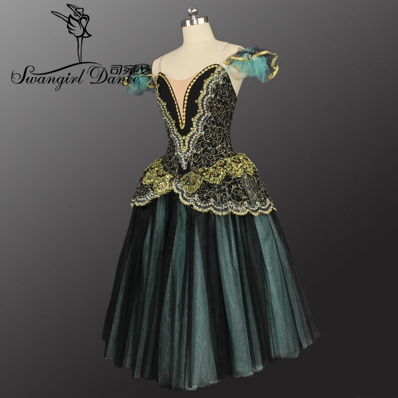La Esmeralda competetton, женское, черное, зеленое, романтичное, профессиональное, балетное платье-пачка, для взрослых, балетная юбка для выступлений, BT9168