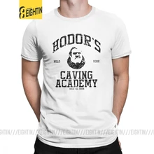 Camisetas de Juego de tronos Hodor Caving Academy Hold The Door Sheer, camisetas clásicas para hombre, camisetas de algodón puro novedosas