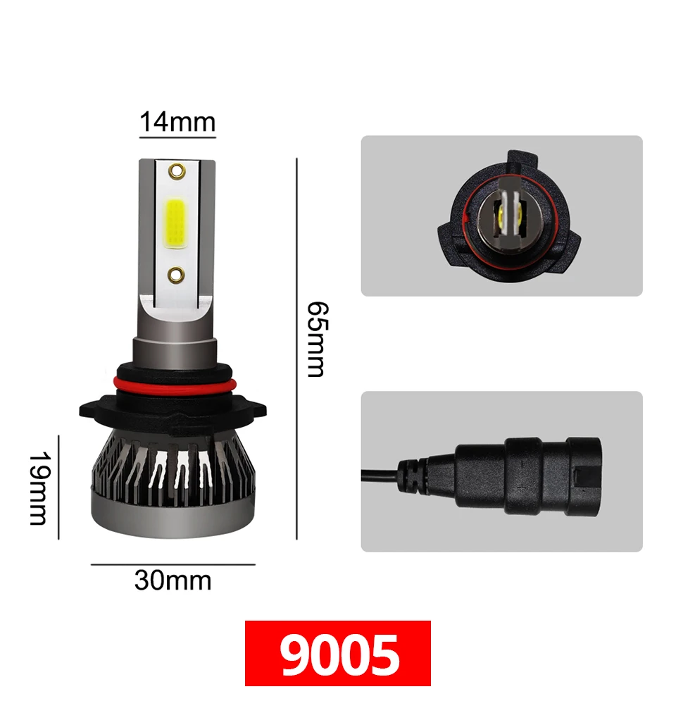 Светодиодный H7 H4 H1 H11 H8 Автомобильная Лампа 6000K лампа 9005 9006 HB3 HB4 12V 24V K Серия COB/1860 чип люсис привело Para Авто ампулы светодиодный Voiture