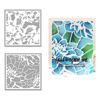 

2pcs/Set Layered Dahlia Stencils for DIY Scrapbooking Decorative Embossing DIY Paper Card Craft Plastic Templates Drawing Sheets