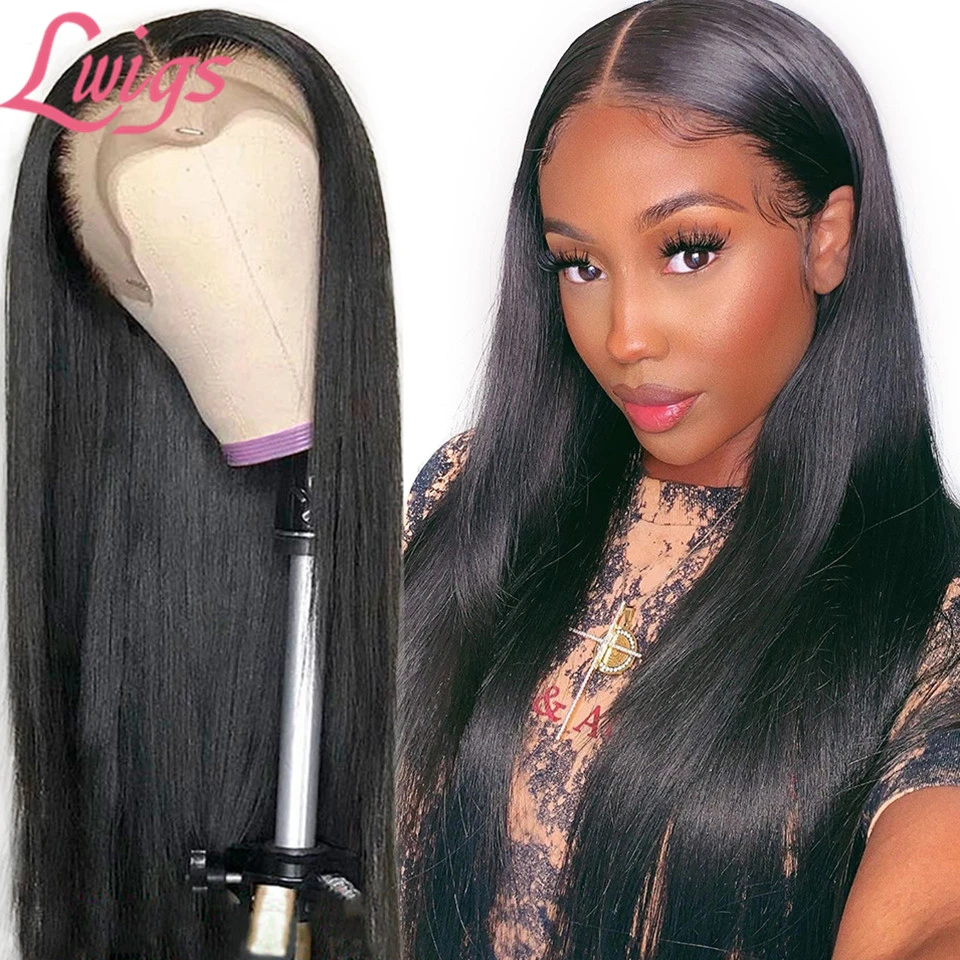 Cheap Straight Fake Scalp Lace Front Wig Pre Plucked Glueless Lace Front Human Hair Wigs Lace Frontal Wig Bleach Knots For Women Human Hair Lace Wigs Aliexpress