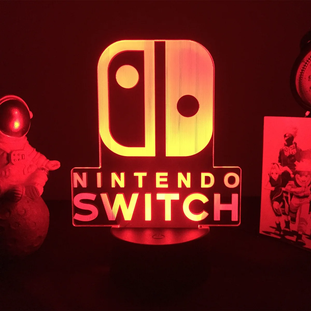 dinosaur night light 7/16 colors 3D Night light Nintendo Switch LOGO Figure LED lamp for Kids Bedroom Decoration Birthday Gift 3d night light