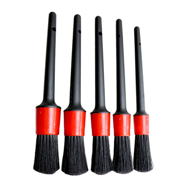 5Pcs Car Detailing Brush Set Car Brushes Car Cleaning Brush for Car Wheel Air Vents Dashboard Detail Brush Car Cleaning Tools
