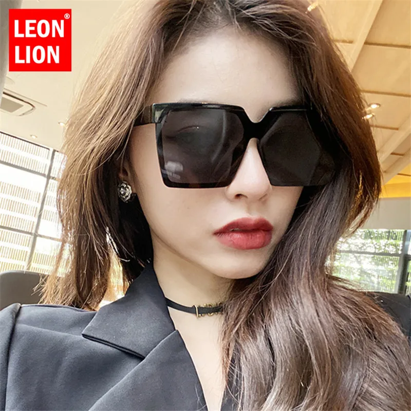 

LeonLion 2020 Square Retro Sunglasses Women Oversized Eyewear Women Luxury Brand Glasses Women/Men Mirror Oculos De Sol Feminino