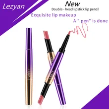 

Lezyan Double-end Matte liquid Lipstick and Matte Lip gloss Makeup Moisturizing Long Lasting Waterproof Velvet Lipstick 16 Color