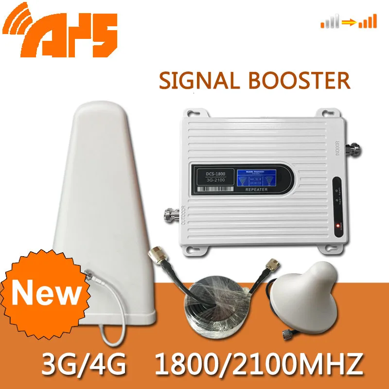 

1800 2100 mhz Dual Band signla booster 3G 4G LTE 1800 70dB Mobile Phone Amplifier Cell Phone Repeater DCS WCDMA