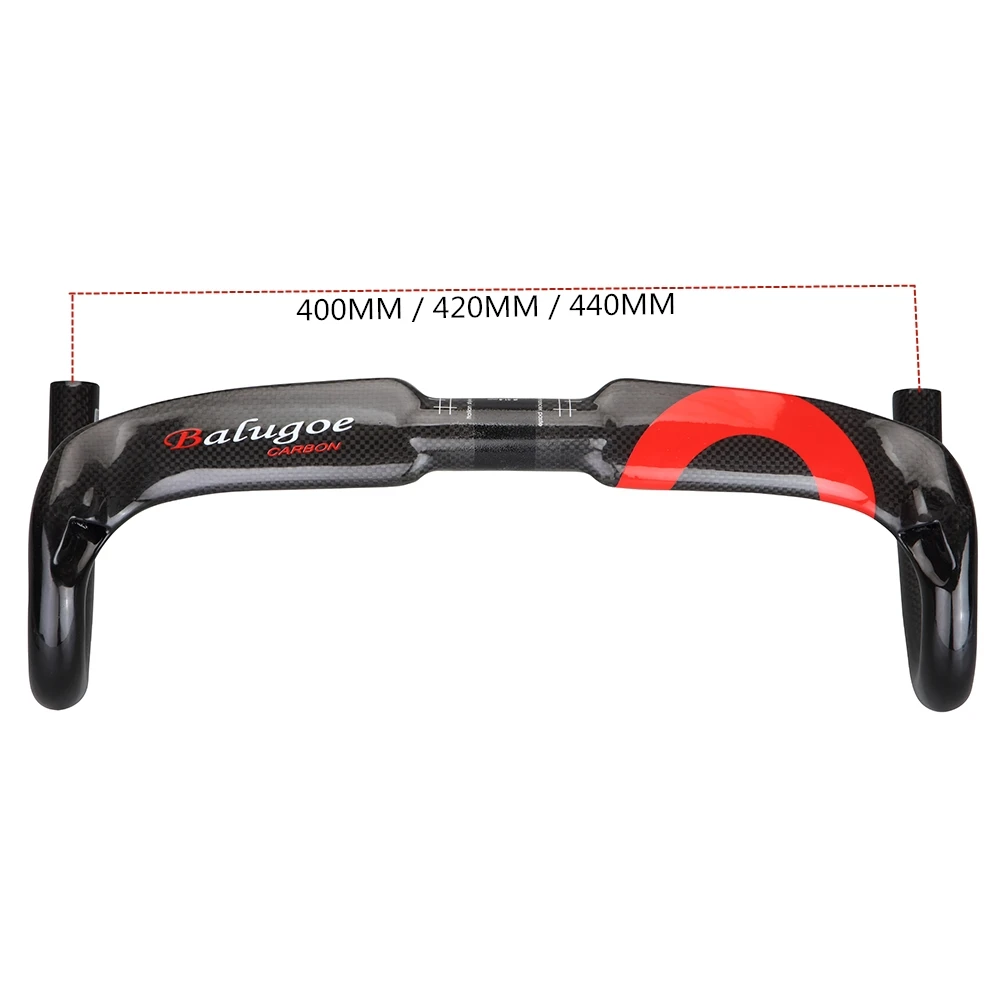 BALUGOE Particle paint design Carbon full handlebar bent bar carbon fiber road bike handlebar 3K 40/42/44 cm Internal cable