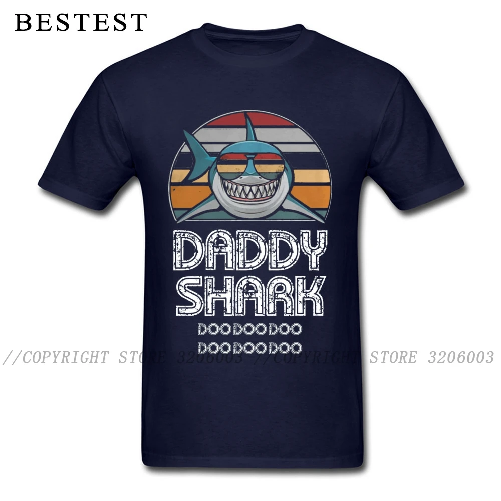 Футболка на День отца мужские топы с надписями футболка надписью Daddy Shark подарок