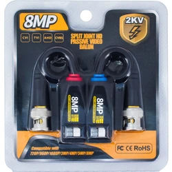 Câble émetteur récepteur passif Balun vidéo 8MP, 5 paires, Distance de 300M, UTP Balun BNC, câble CAT5 pour caméra analogique 