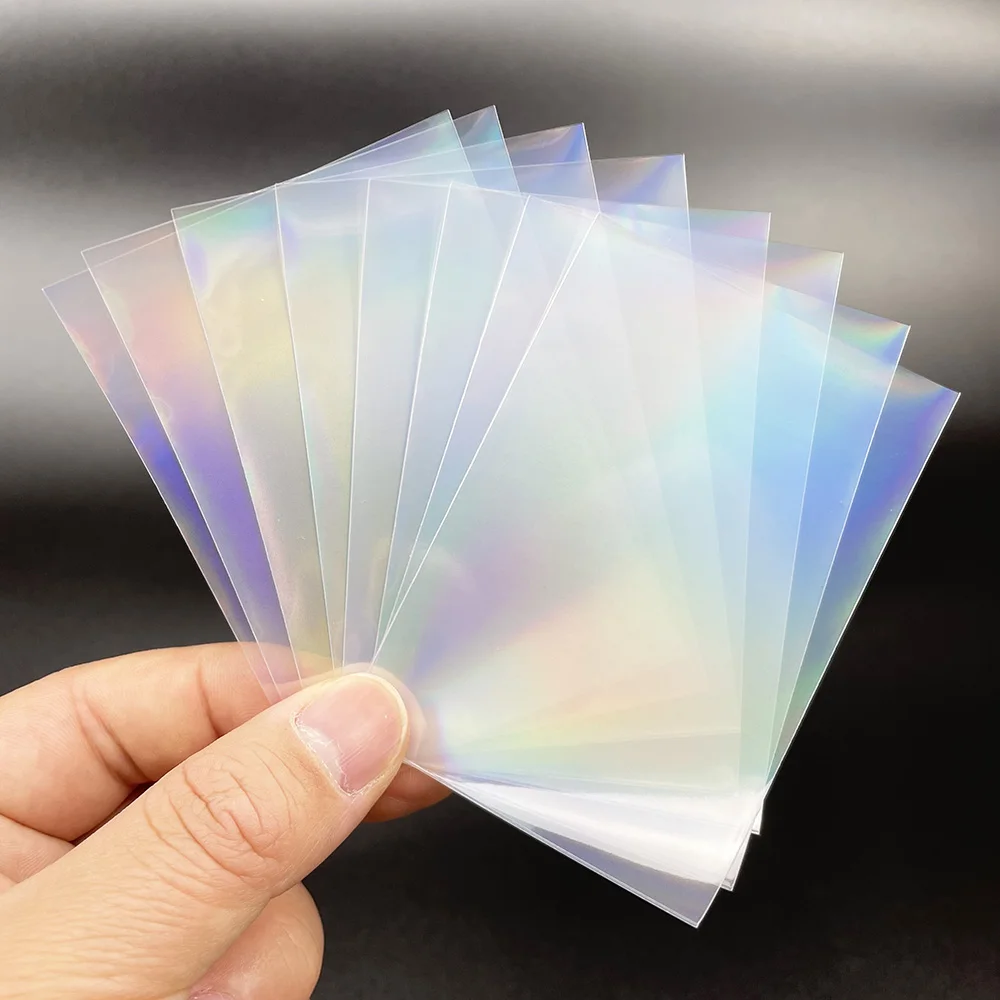Photo Protector Cards-Shield-Cover Clear-Sleeves Rainbow-Foil Laser Holographic Trading