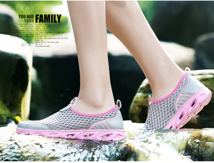 WIENJEE Summer Women Casual Shoes Slip-On Flats Female Breathable Zapatillas Water Sneakers Women Shoes Zapatillas Mujer