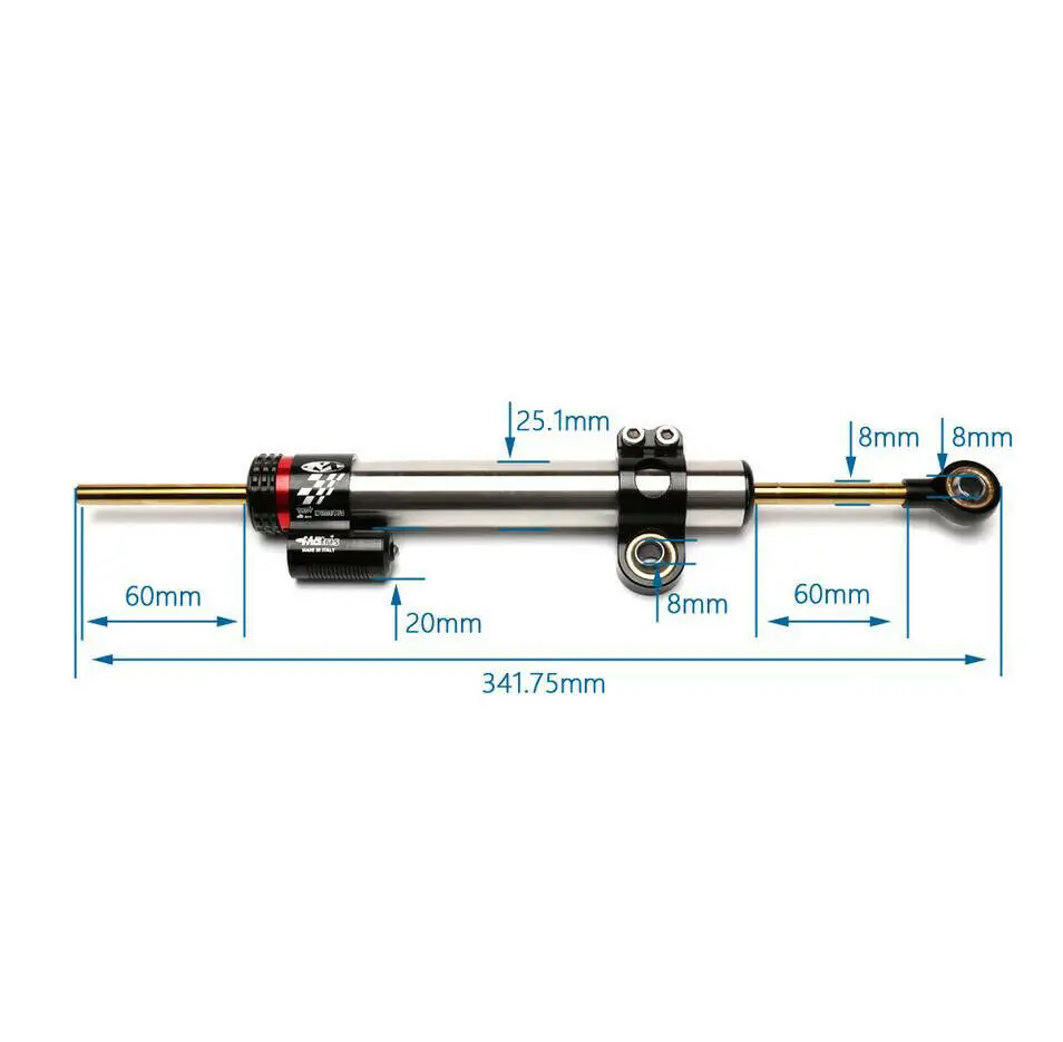 1X340 мм удлинить Регулируемый универсальный мотоцикл амортизатор рулевого механизма cnc линейные стабилизатор обратный Детская безопасность Управление