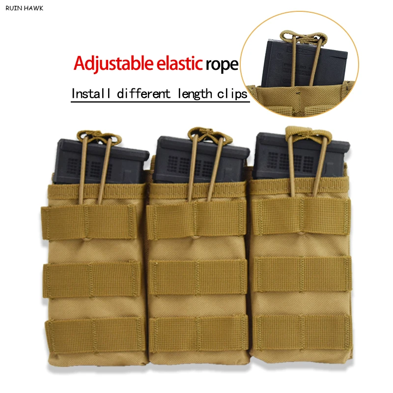 

Tactical Single / Double / Triple Molle Magazine Pouches Military Army Vest Accessories Bag Open Top Cartridge Pouch