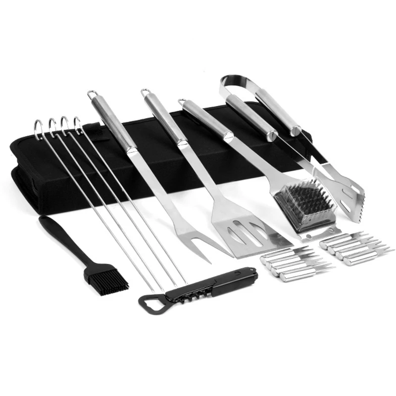 Набор инструментов для барбекю комплект из 5 20 предметов нержавеющей стали