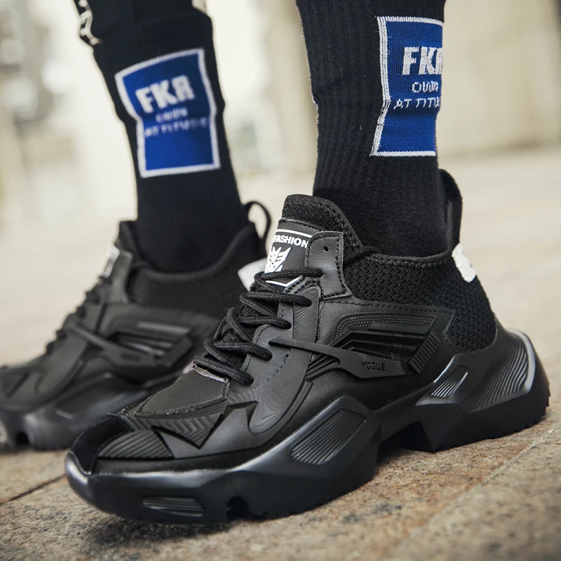 Новинка года; удобная мужская обувь в стиле хип-хоп из сетчатого материала; повседневные дышащие мужские кроссовки для прогулок; Feminino Zapatos