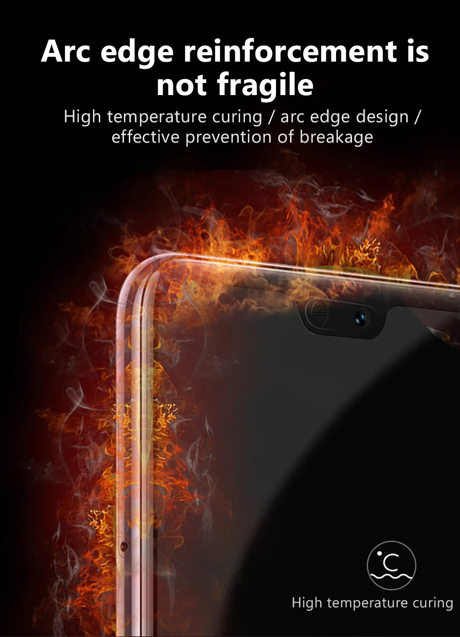 Benks Full Cover Curved Tempered Glass For Huawei P20 Pro Bending Screen Fingerprint Proof Protector Front Film For Huawei P20 (3)
