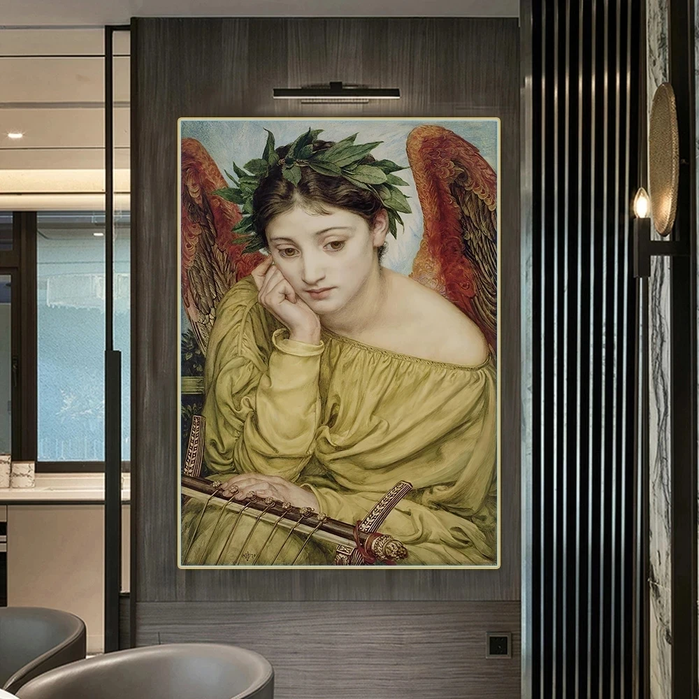 

Home Decor Canvas Painting Pictures Wall Art Print Modular John Erato Muse Of Poetry.1870 Poster No Frame Artwork Living Room