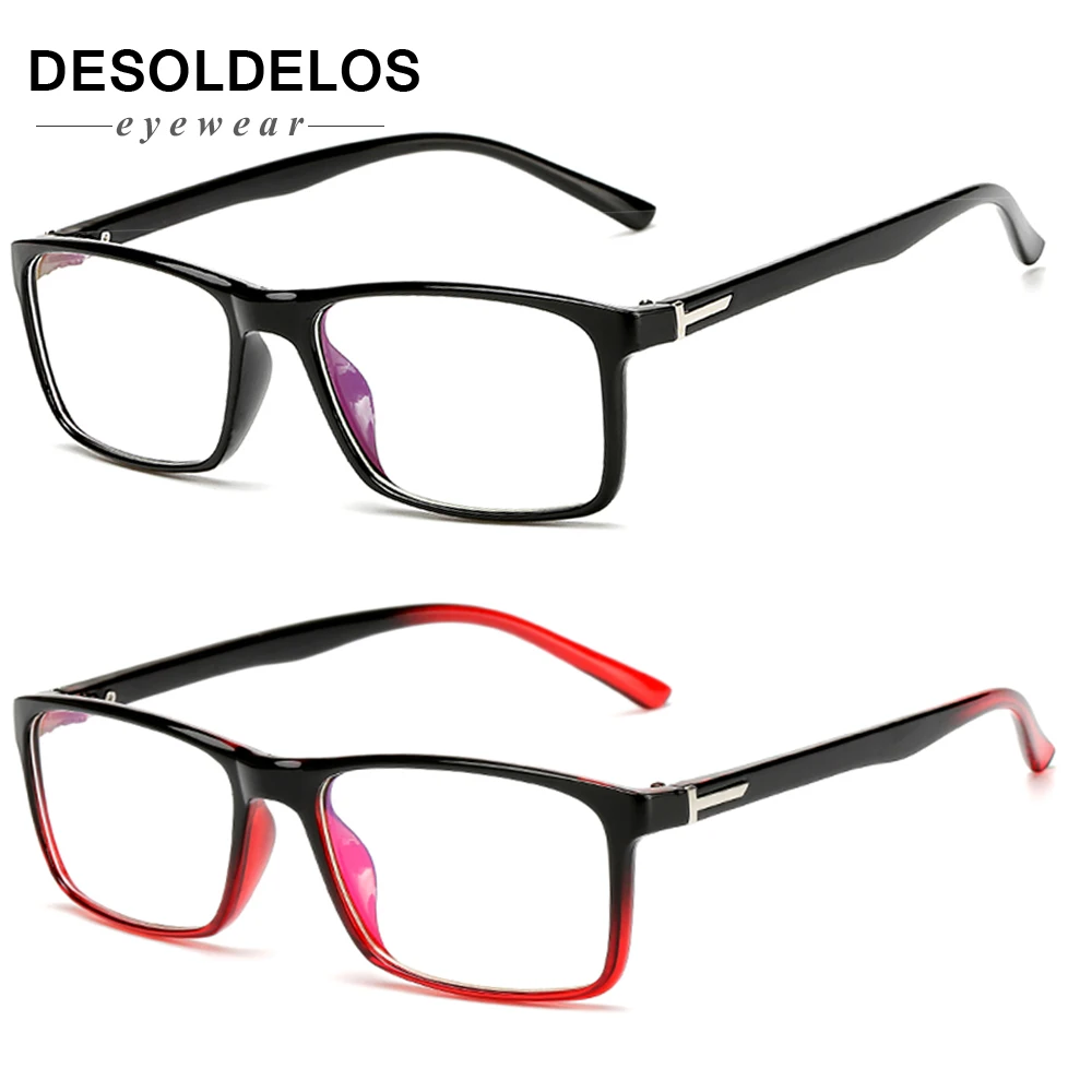 Ретро прямоугольные очки рамки Женские винтажные брендовые черные RedEyeglass мужские прозрачные линзы аксессуары Новинка
