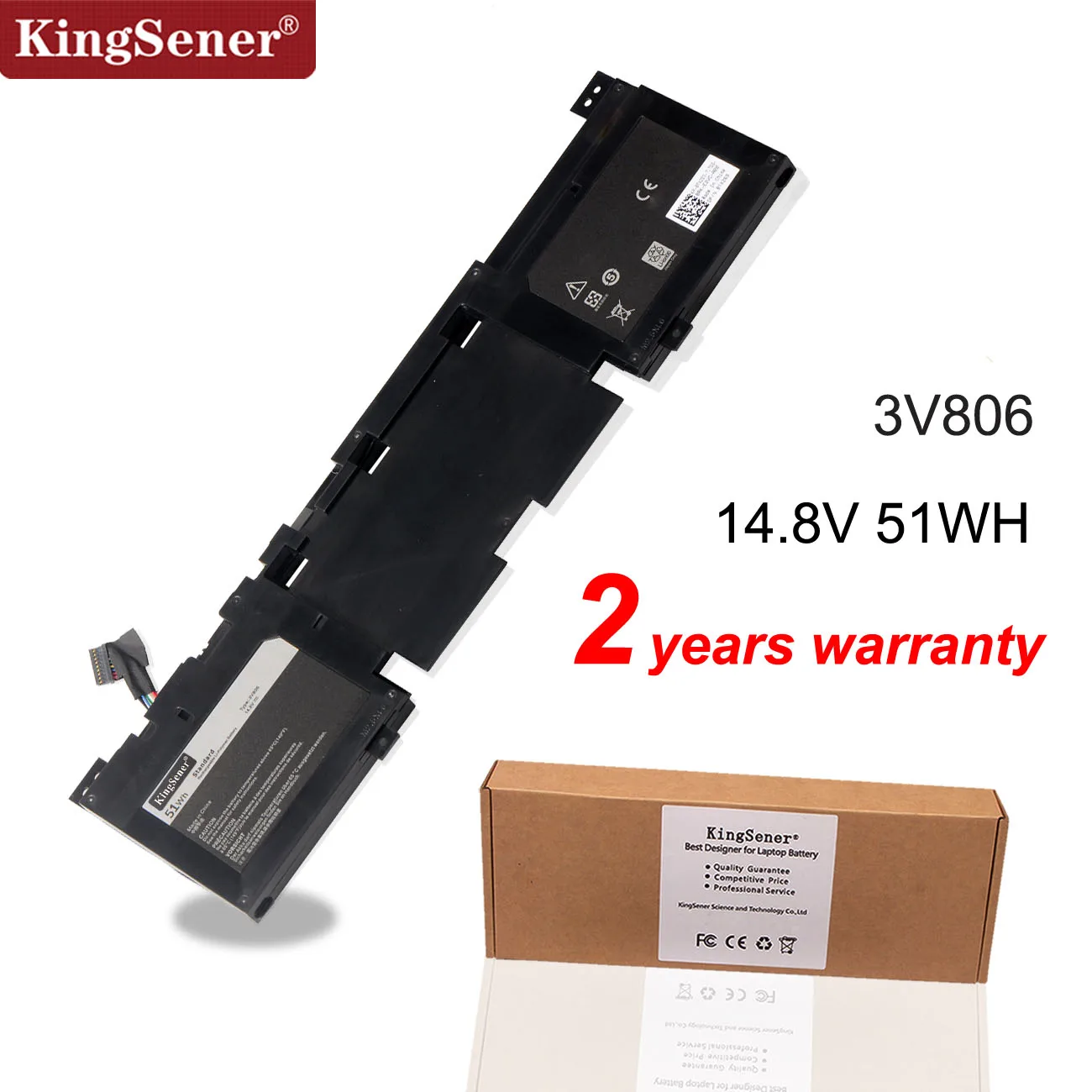 Аккумулятор KingSener 3V806 для ноутбука Dell Alienware серия 13 R2 с разъемом разъемами 5 1 2