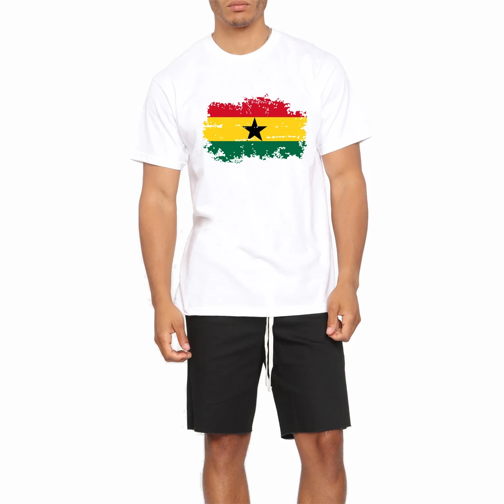 BLWHSA Newest Ghana 3D Flag Men T shirt Cotton Short Sleeve Tshirt