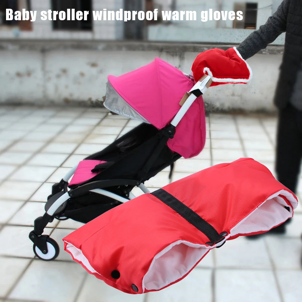 Nice Winter Waterproof Thickened Baby Pram Stroller Pushchair Hand Gloves Muff 