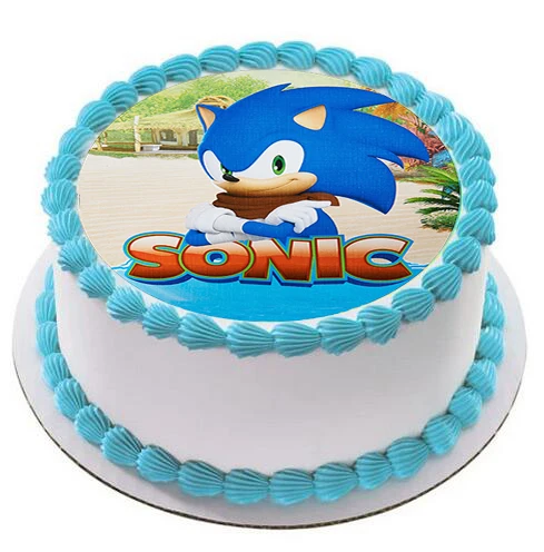 Sonic The Hedgehog Cake Topper Edible Wafer Sugar Icing Paper Baby Boy Birthday Party Supply Cake Decorating Tools Aliexpress